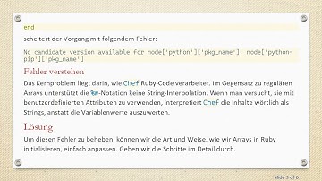 Verstehen und Beheben von Chef-Fehlern bei der Installation von Paketen mit benutzerdefinierten Att