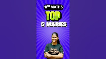 11th Maths | Quarterly Exam Top 5 Marks Questions #11thmaths #quarterlyexam2025