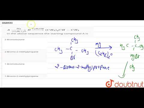 Video A overset(Mg)underset((C_(2)H_(5))_(2)O)rarr B... - youtube