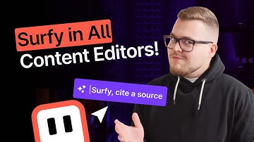 Optimize content faster with Surfy, your AI writing assistant. Now in Every Content Editor!