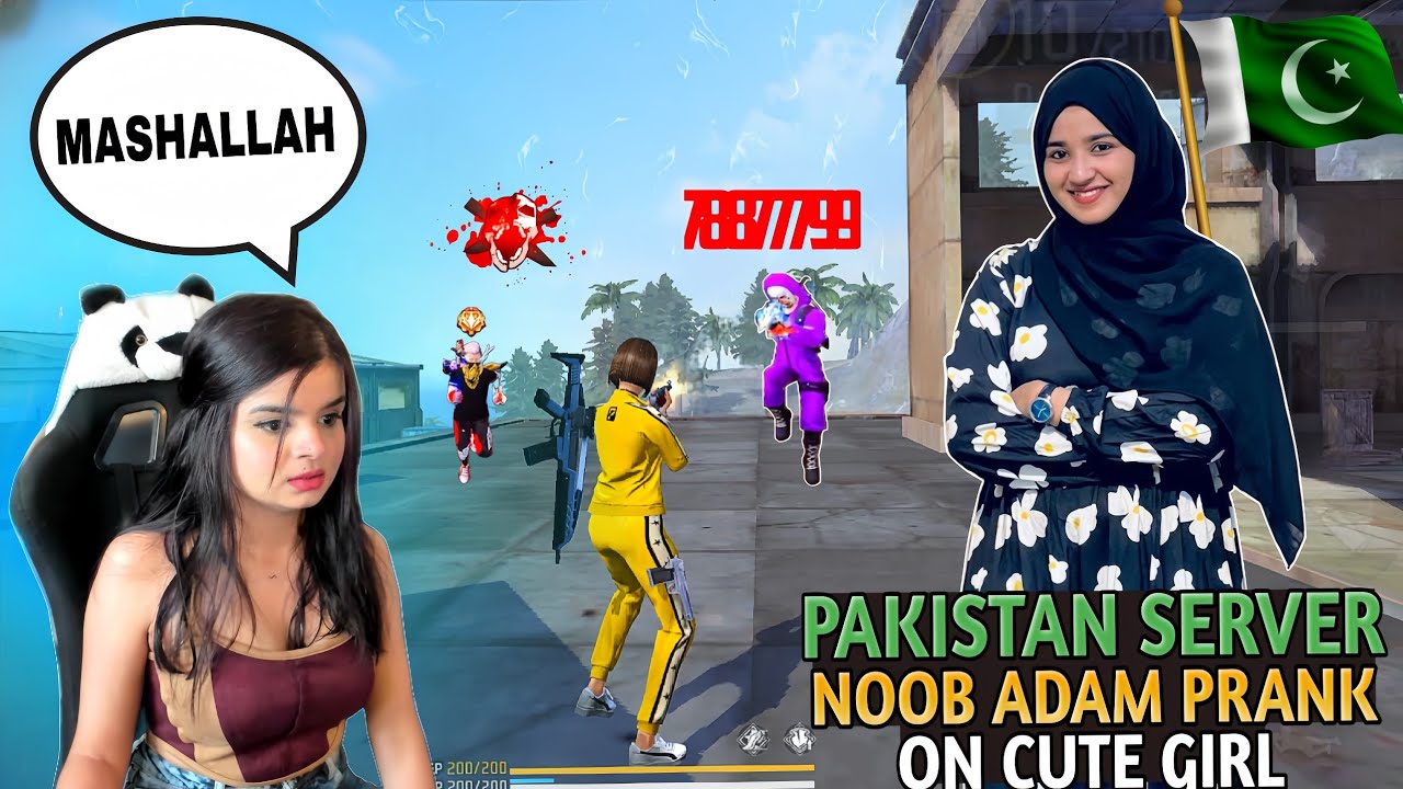 PAKISTAN SERVER 🇵🇰 Noob Prank On Worldchat Cute 🥰 Girl - Garena Free Fire
