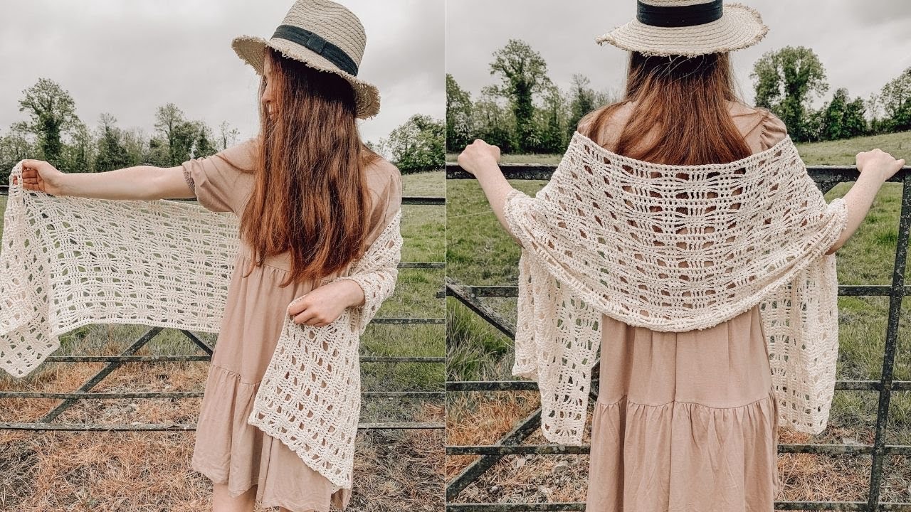 Easy Crochet Summer Shawl 