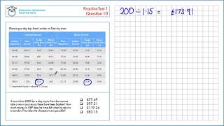 Numerical Reasoning Tutor - Test 1 Question 10