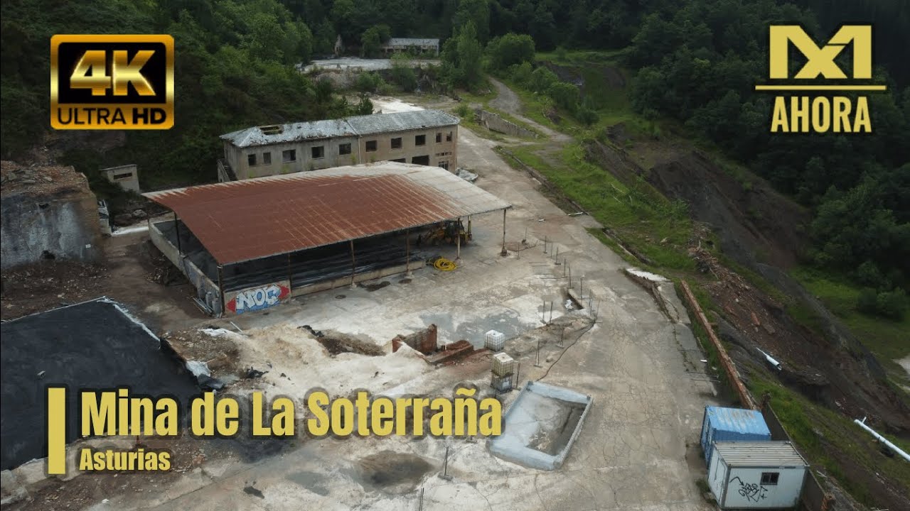 MINA DE LA SOTERRAÑA (LENA - ASTURIAS) A VISTA DE DRON [4K]
