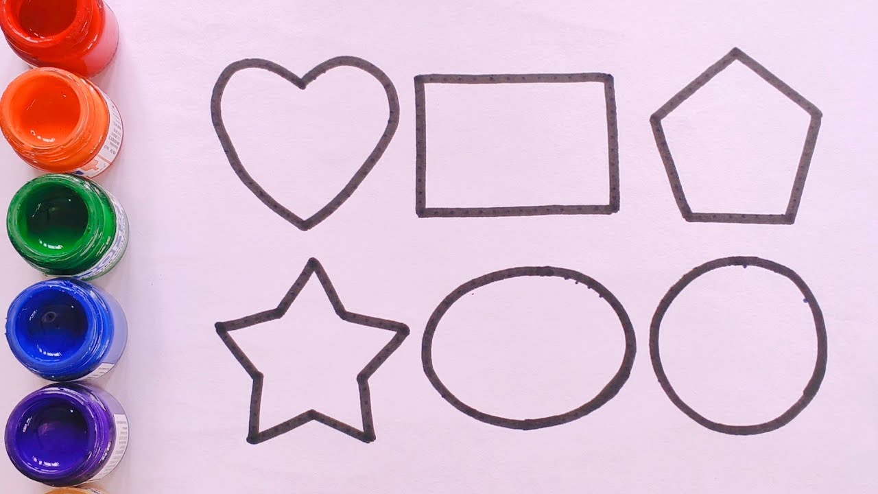 Shapes drawing for kids, learning 2d shapes, colors for toddlers, preschool learning, part- 31