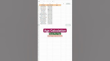 🔥🔥Excel Pro #14 | DATEDIF Formula - Calculate Age In Excel | #excel #exceltutorial  #exceltips