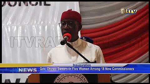 Gov. Okowa swears-in five Women among 18 New Commissioners