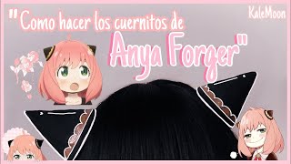 Cómo hacer los cuernitos de Anya Forger 🌸 - manualidades spy x family [ manualidades anime ]