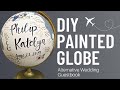 DIY Painted Globe - How I Transformed an Old Globe into an Alternative Wedding Guestbook