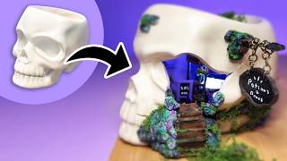 I turned a thrift store skull into a TINY potion shop
