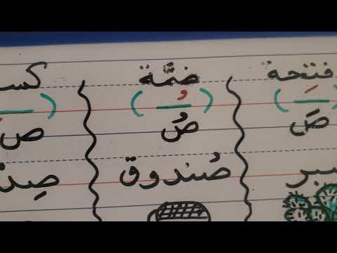 كيف نعلم قراءة وكتابة حرف الصاد ص مع الحركات القصيرة والطويلة وفي أول ووسط وآخر الكلمة 