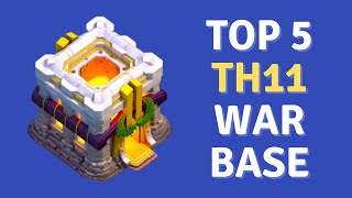 TOP 5 Best Th11 War Base with Link - Anti 3 Star | Th11 War Base Anti Everything | Clash of Clans