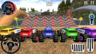 Impossible Monster Truck Mega Stunts Ramp Simulator #1 - US Police Driving 3D - Android gameplay screenshot 2