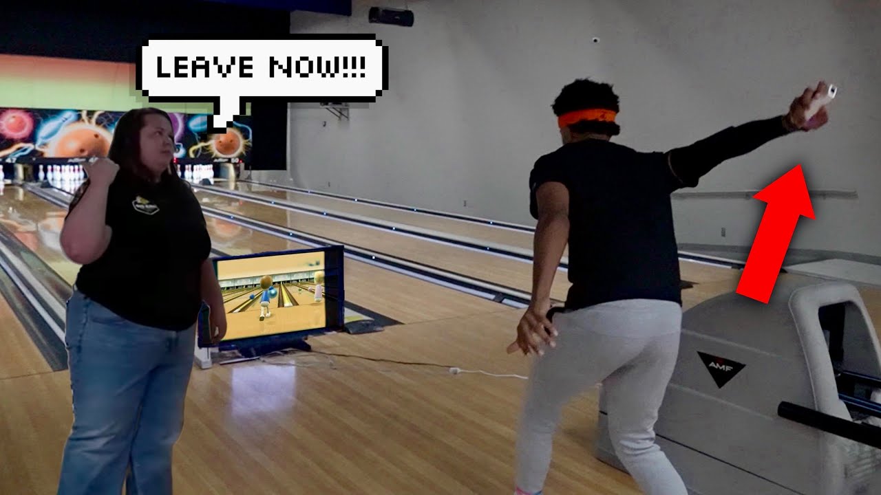 Wii Sports Bowling at Bowling Alley!