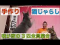 【ネコ全員集合】自作猫じゃらしで大暴れ!?