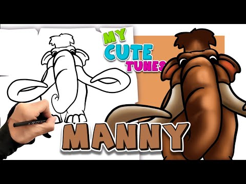 How to draw Manny | Ice Age