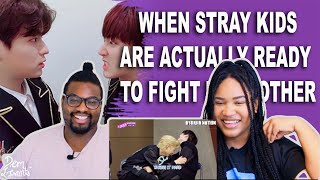 when stray kids are actually ready to fight each other| REACTION