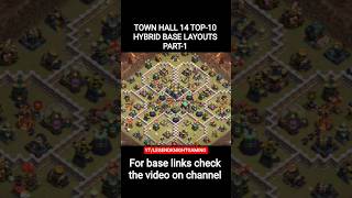 Town hall 14 TOP-10 Hybrid base layouts 2026 | Part-1 #th14basewithlink #clashofclans #th14 #shorts