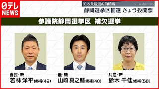 【衆院選の前哨戦】静岡選挙区補選　きょう投開票