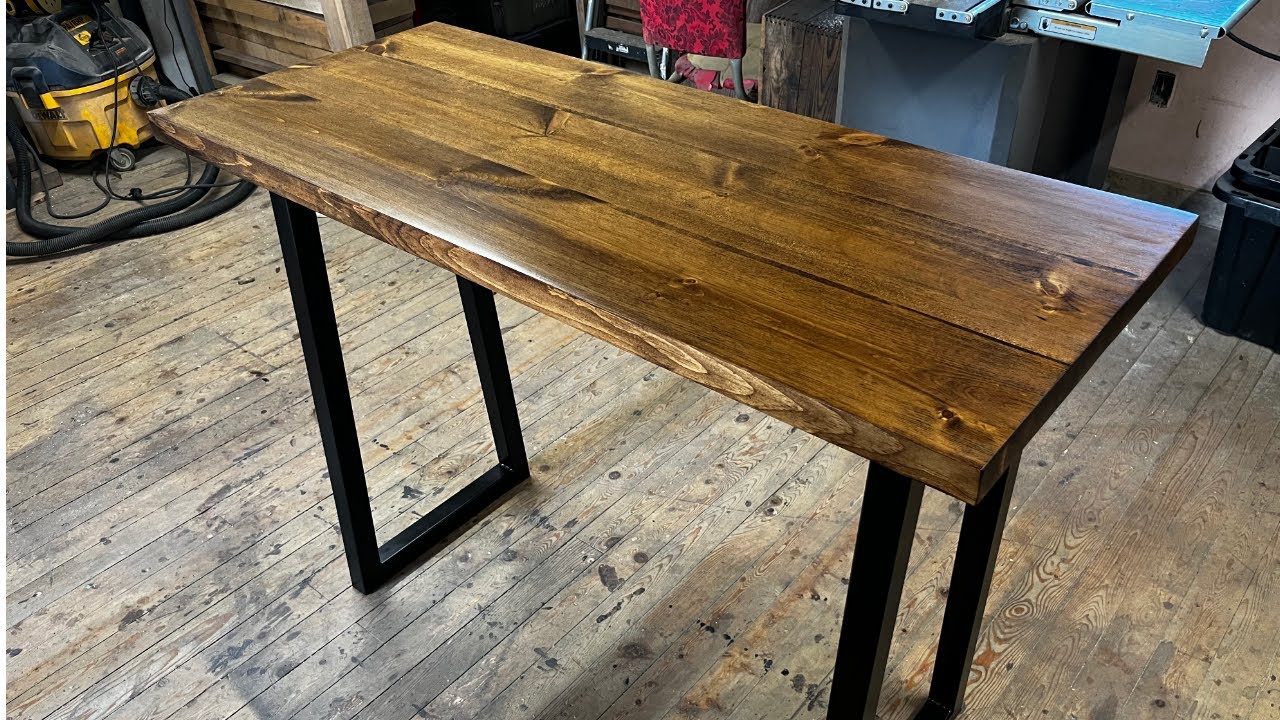 How to build industrial bar table. YouTube