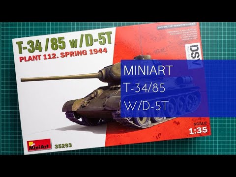 Video: MiniArt 35293 T-34-85 s kanónem D-5T, závod č. 112, jaro 1944 (1/35)
