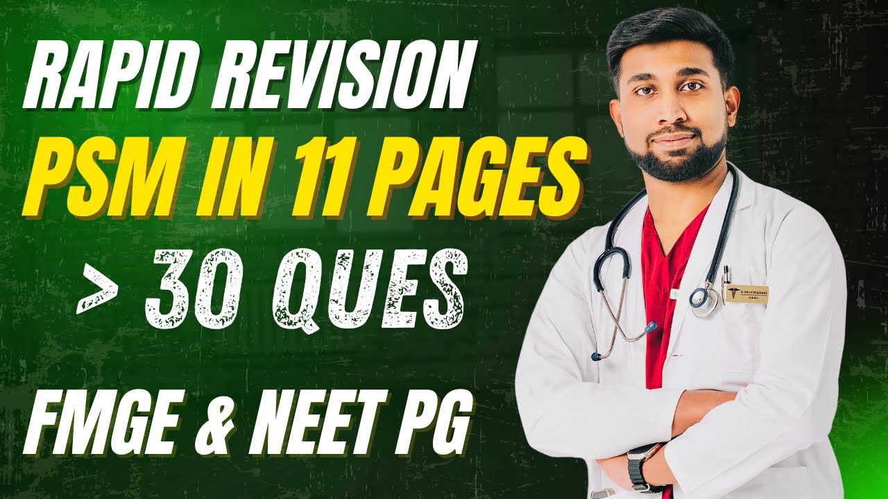 🎯 PSM Rapid Revision ULTRA in Just 11 Pages for FMGE & NEET PG 2025 🔥📚💯 ...