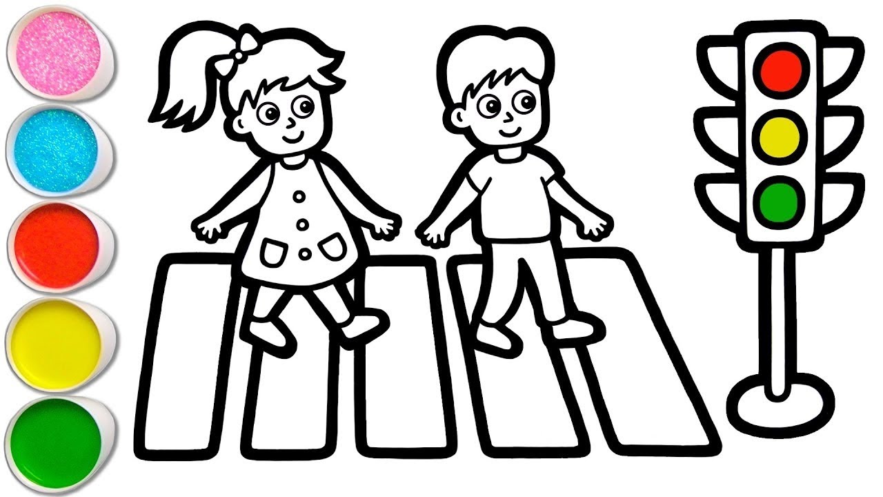 Painting 🎨🖌️ The Drawing Read Colours Names Learning For kids