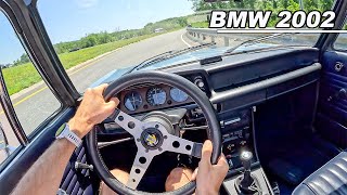 1976 BMW 2002 - Driving the German Classic with Valved Exhaust (POV Binaural Audio)