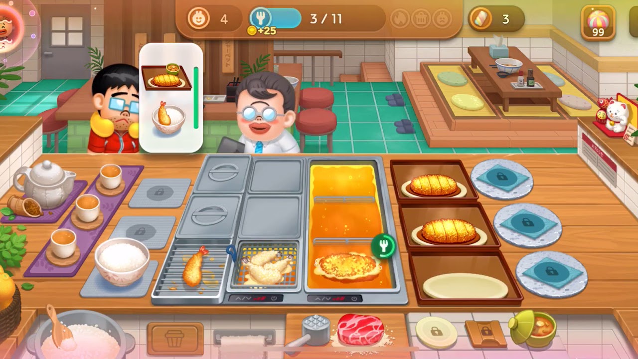 [Gameplay] Line Chef：Ten Brothers 3-1 playthrough little monster at school