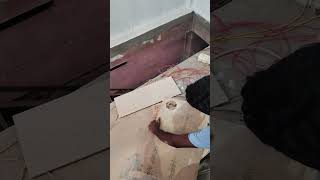 Bathroom floor 👉outline hole कटिंग 💯✅ #short #bathroom