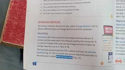 Std 4th Computer Ch-1 "Memory and Storage Device"