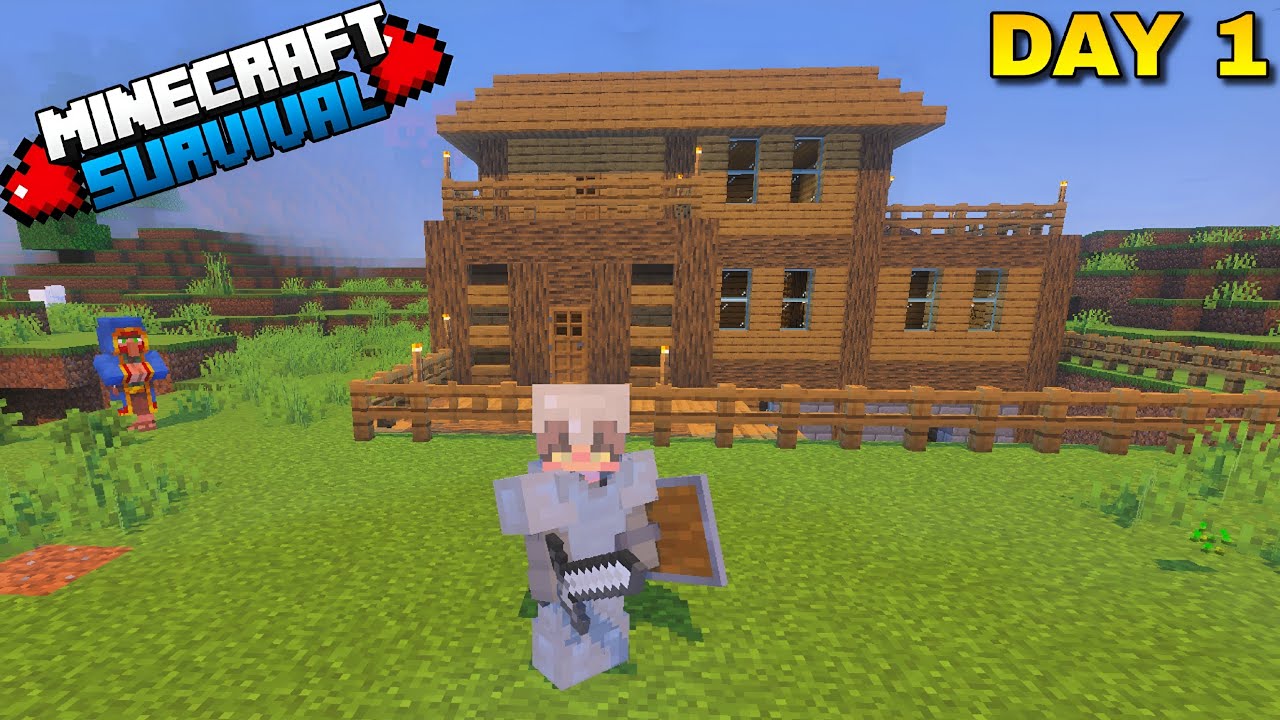 A Perfect Start In Minecraft Survival🔥| Minecraft PE Survival Series in ...