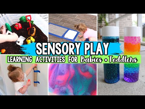 SENSORY PLAY ACTIVITIES FOR BABIES & TODDLERS // LEARNING THROUGH PLAY | Jessica Elle