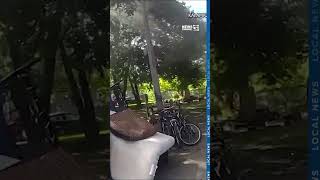 Video shows moment officer catches baby tossed from burning home in Michigan