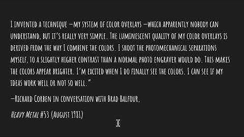 Richard Corben: Color Technique