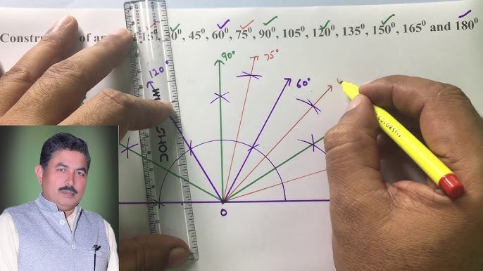 constructing an angle of 30° degree