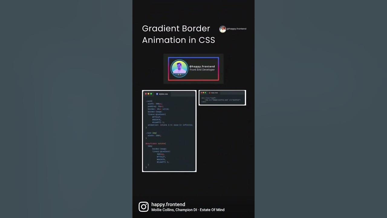 Gradient Border Animation in CSS - YouTube