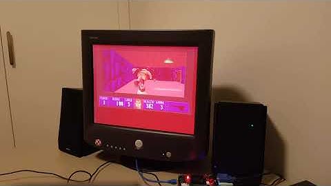 AmiWolf AGA on my MiSTer FPGA computer (Amiga core)