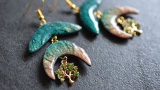 Glitter Forest Earrings - Polymer Clay Tutorial