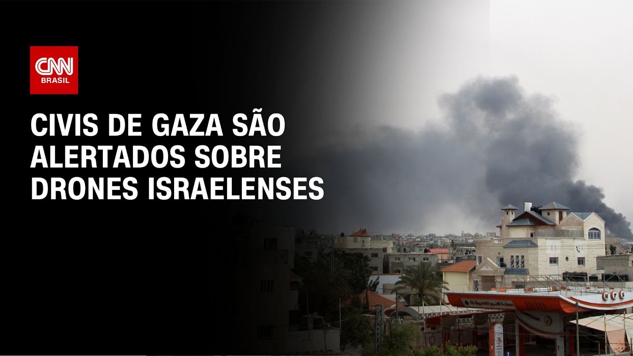 Civis de Gaza são alertados sobre drones israelenses | LIVE CNN