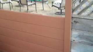 Behr DeckOver Chestnut Paint on Old Wooden Fence - Part 1