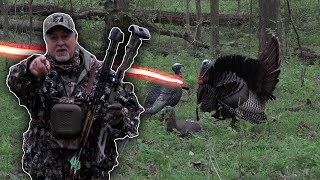 BOWHUNTING Turkeys is HARD!  Epic Turkey Takedown!