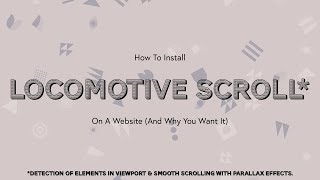 Locomotive Scroll 4.0 Tutorial | Incredible smooth scroll + parallax for your website!