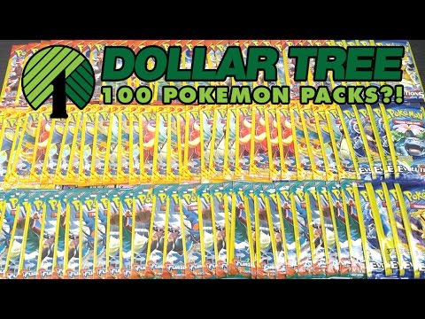 OPENING 100 PACKS OF DOLLAR TREE POKEMON CARDS!!