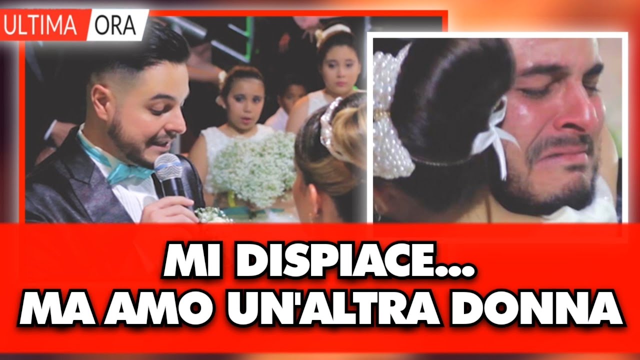 Durante il matrimonio, lo sposo si volta verso la compagna e confessa