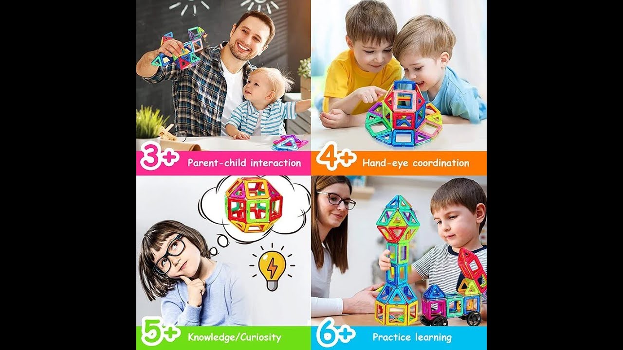 Magnetic Building Blocks Big Size and Mini Size DIY Magnets Toys for ...