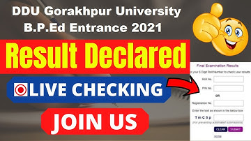 DDU Gorakhpur University B.P.Ed Entrance 2021 Result (Declared) - Check Your DDU Result Here