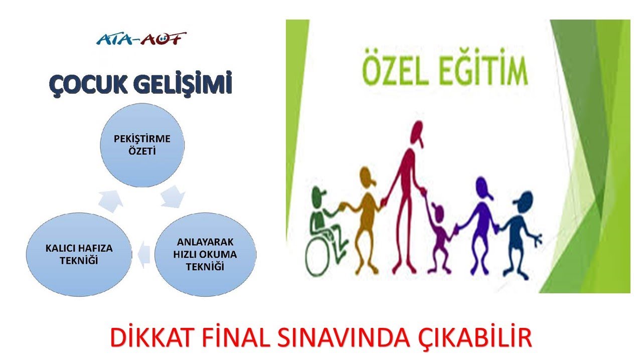 Özel Eğitim 1 (DİKKAT FİNAL SINAVINDA ÇIKABİLİR)