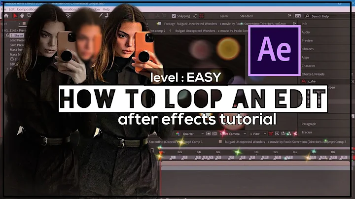 how to loop your edit : after effects.