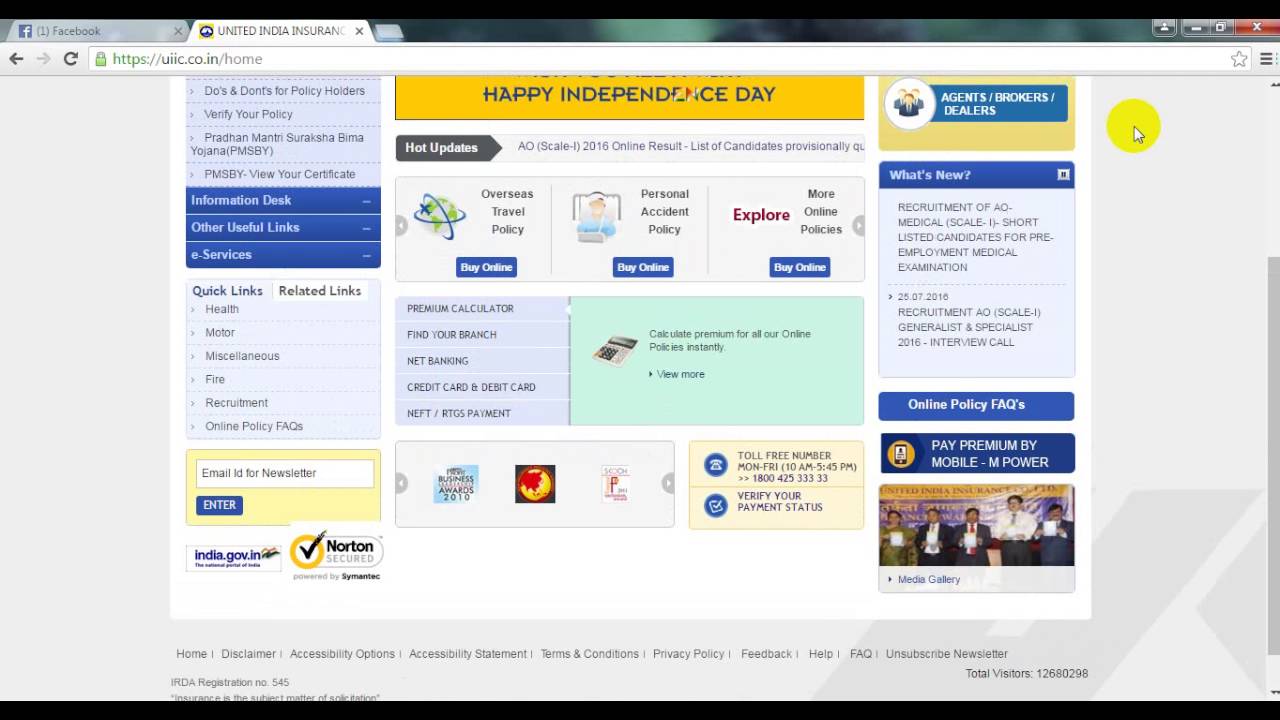 United India Insurance Individual Mediclaim Premium Chart